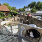 Blick von der Dachterasse in den Garten
